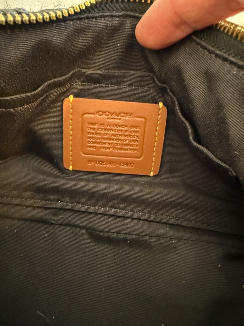 Coach Woven Black Teri Bag - Picture 2 of 5